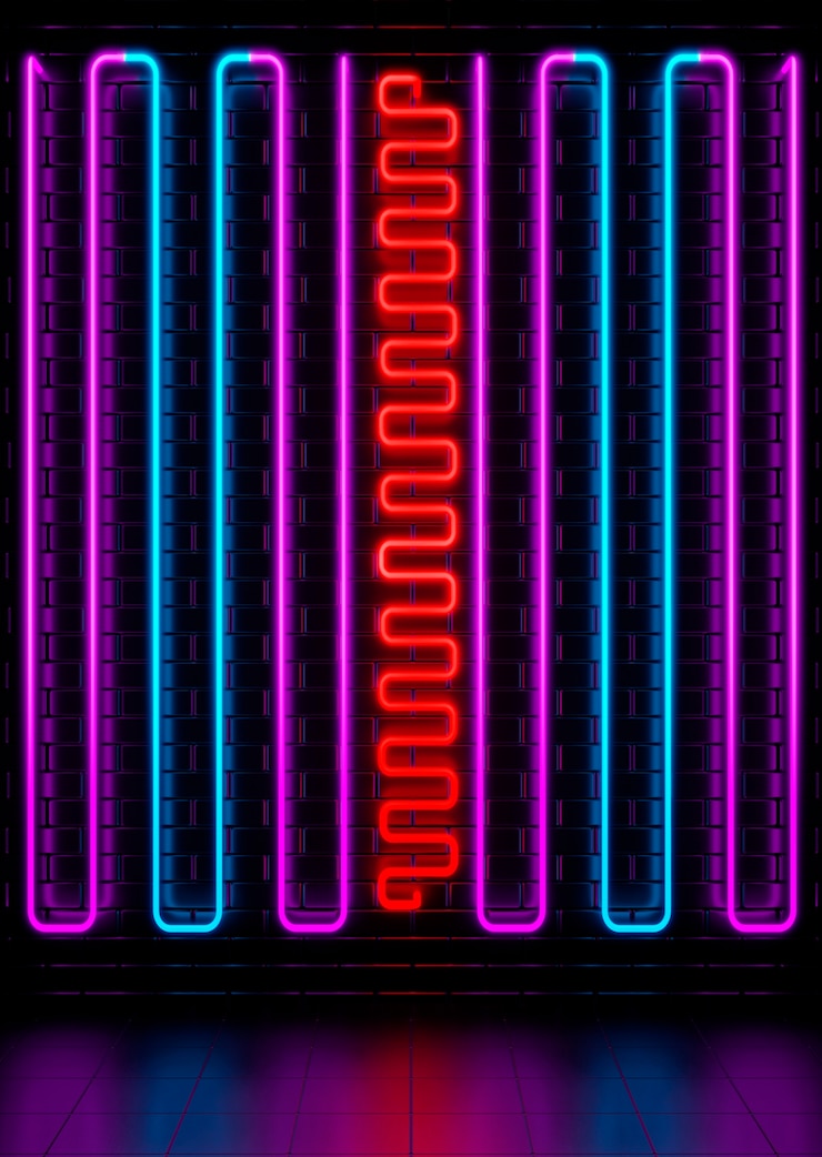 Foto gratuito sfondo luminoso al neon colorato