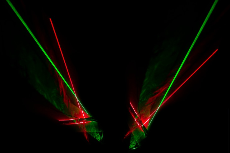 Foto gratuito sfondo orizzontale laser ottico
