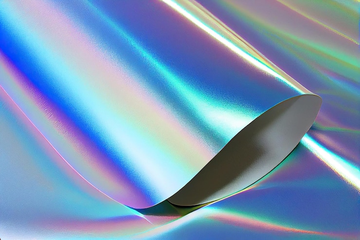 Foto gratuito sfondo sfumato iridescente olografico metallico 4