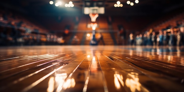 Sfondo vuoto del campo da basket