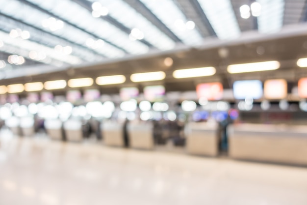 Sfuocatura astratta aeroporto interno