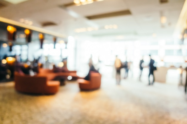 Sfuocatura astratta e lobby dell&#39;hotel defocused