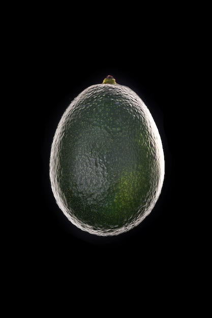 Siluetta matura dell'avocado isolata