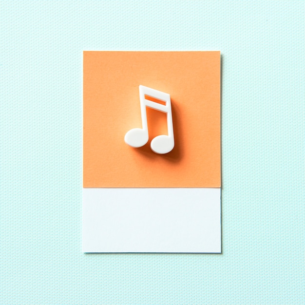 Simbolo audio colorato della nota musicale