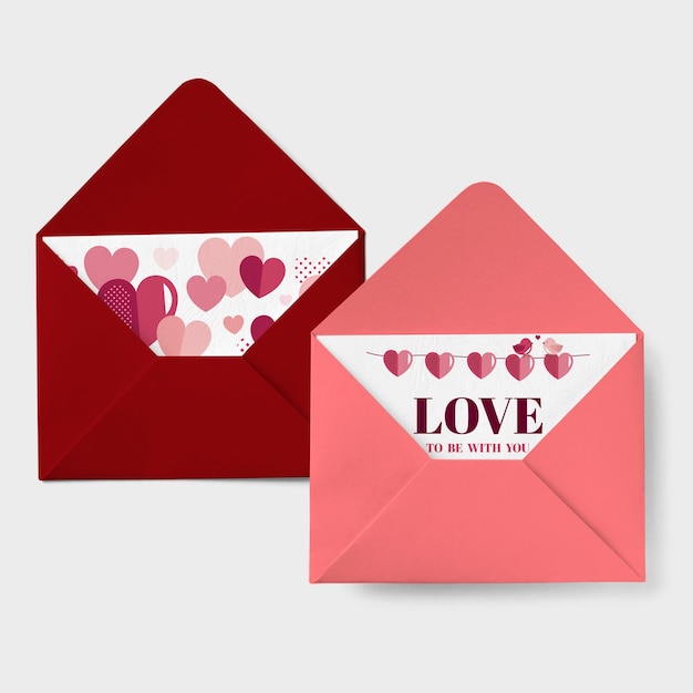 Simpatico design per biglietti di San Valentino