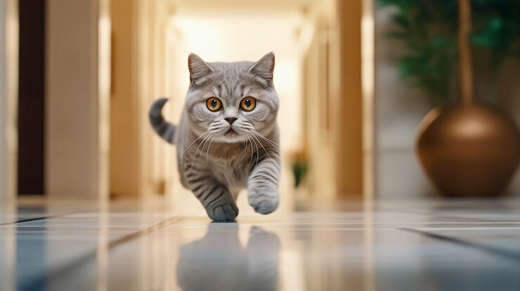 Foto gratuito simpatico gatto peloso che si rilassa al chiuso