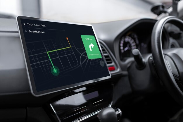 Sistema GPS in un'auto intelligente