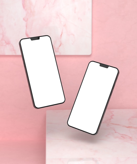 Smartphone sul tavolo di marmo