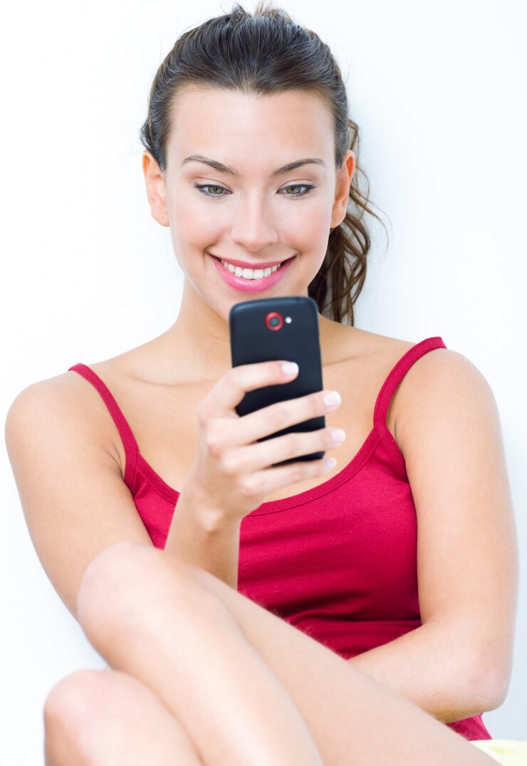 Foto gratuito sms di testo per cellulari gioia adulto