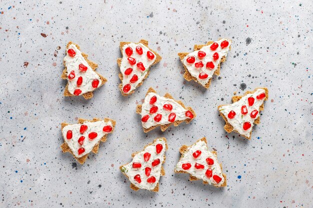 Snack a forma di albero di Natale.