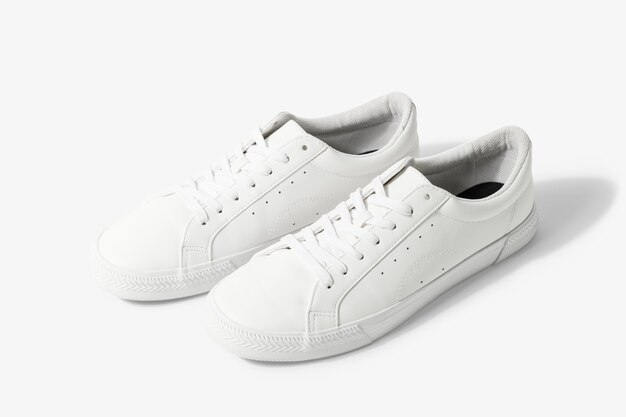 Sneakers in tela bianca moda calzature unisex