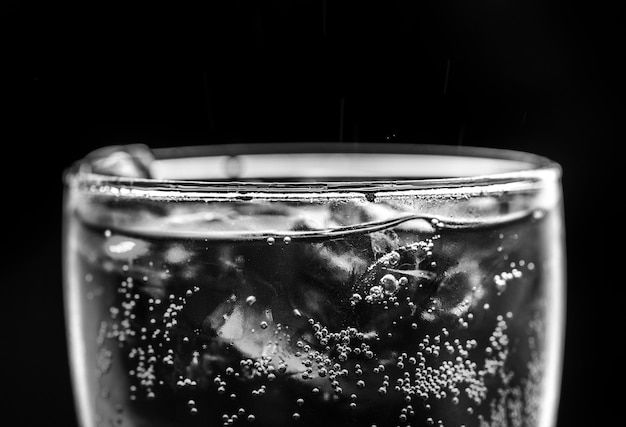 Soda con macro colpo di ghiaccio