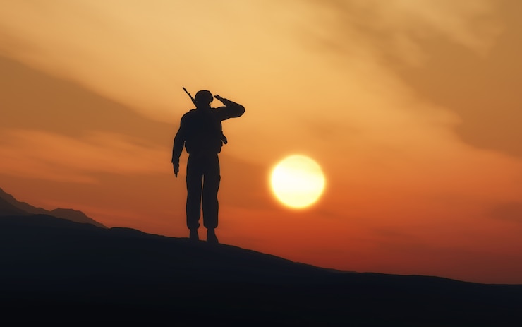 Foto gratuito soldato disegno di guardia