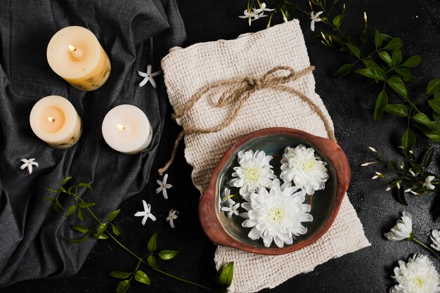 Spa still life con elementi naturali