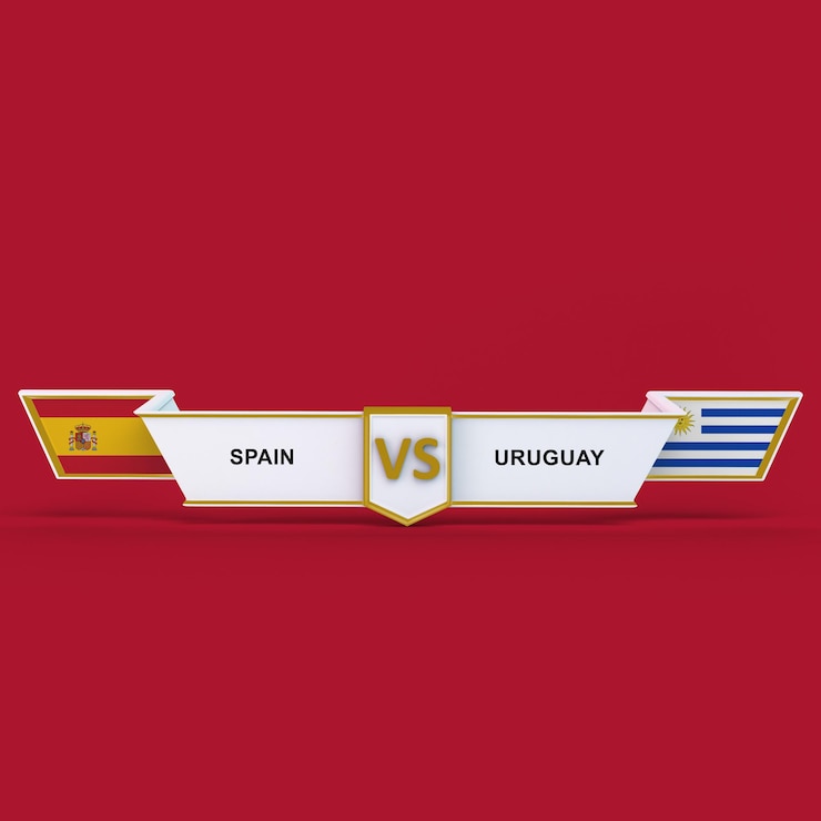 Foto gratuito spagna contro uruguay