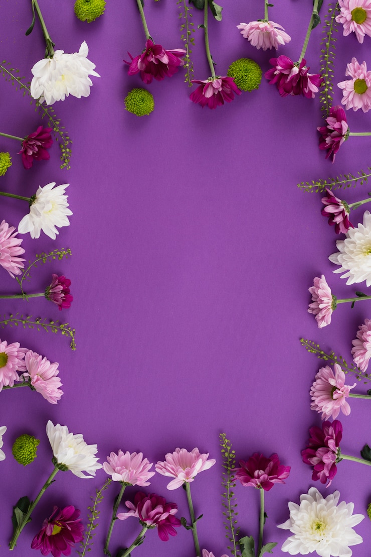 Foto gratuito spazio di copia dello sfondo dei fiori