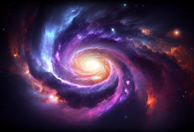 Spazio galassia sfondo ai generativo