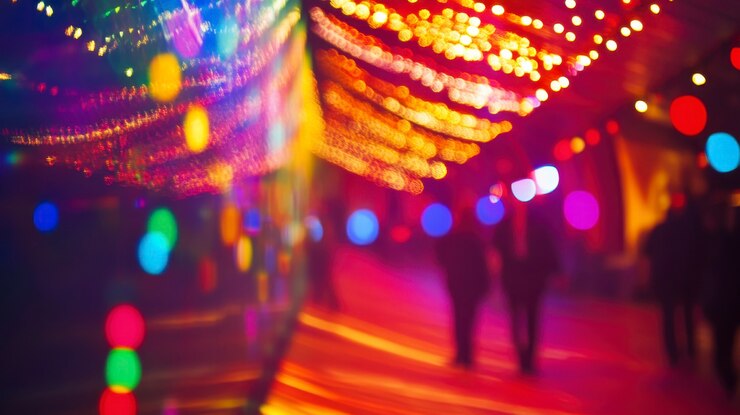 Foto gratuito spettro e lampi di luce colorata