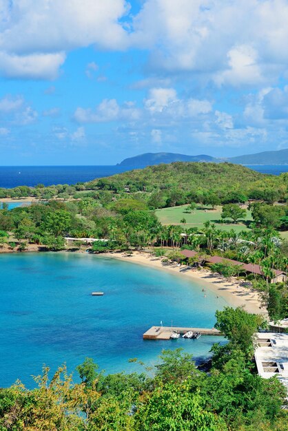 Spiaggia colorata a St John, Virgin Island.