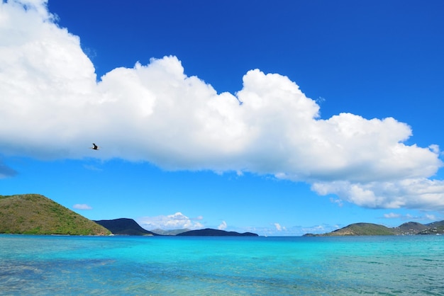 Spiaggia colorata a St John, Virgin Island.