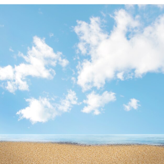 Spiaggia di sabbia contro il cielo