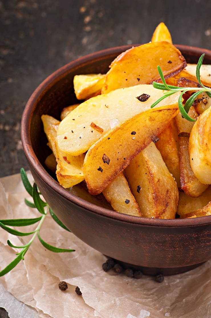 Foto gratuito spicchi di patate fritte