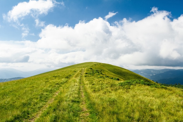 Splendido paesaggio delle montagne dei Carpazi ucraini.