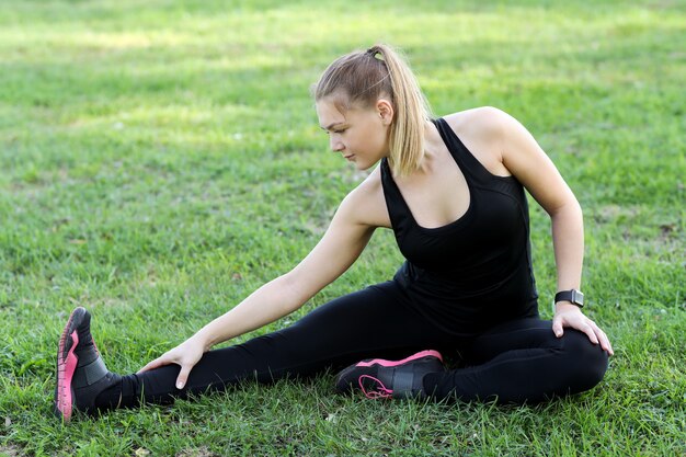 Sport all'aperto, jogging ragazza, jogging ragazza