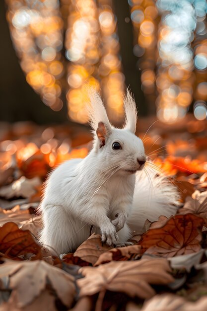 Squirrello realistico in un ambiente naturale