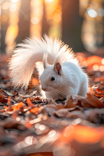 Squirrello realistico in un ambiente naturale