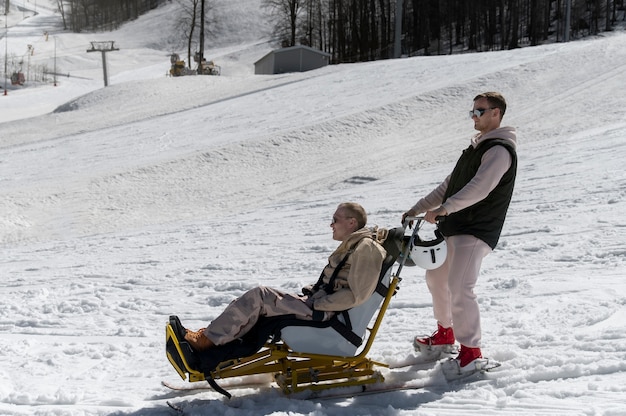 Stagione invernale degli amici felici del colpo pieno