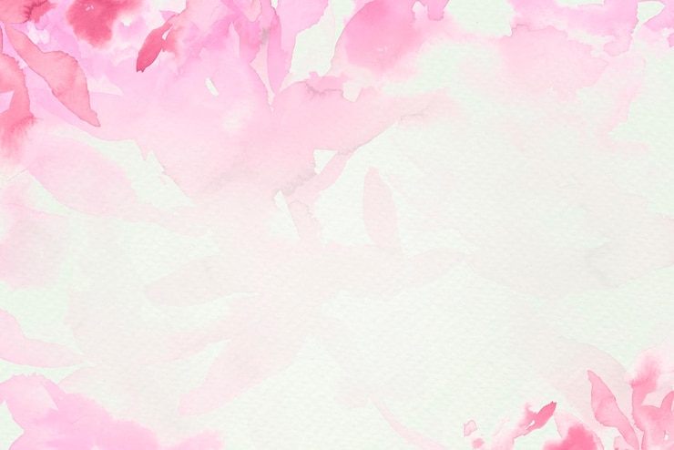 Foto gratuito stagione primaverile estetica del fondo della foglia dell'acquerello rosa