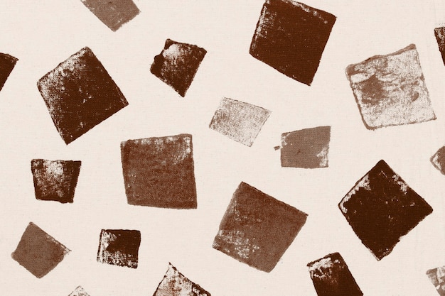 Stampe fatte a mano con sfondo quadrato marrone