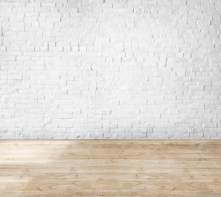 Foto gratuito stanza fatta di muro di mattoni e pavimento in legno