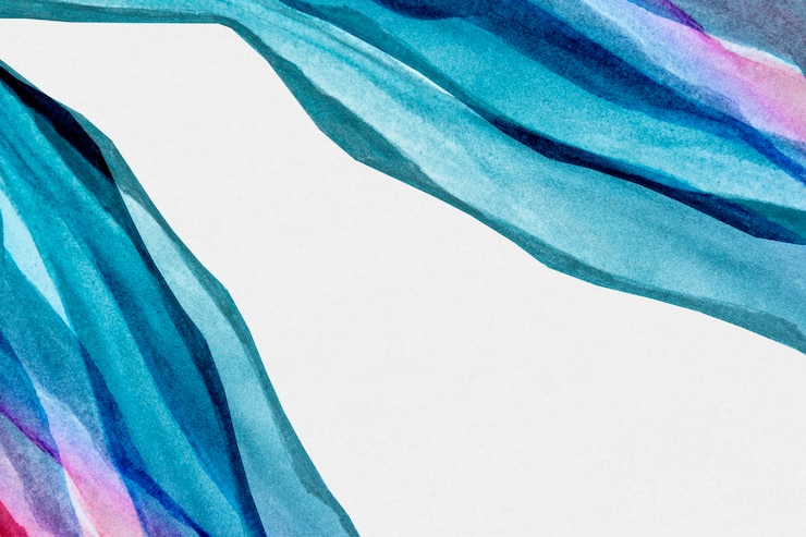 Foto gratuito stile astratto del fondo dell'acquerello del bordo blu