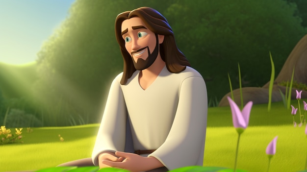 Stile di vita di Gesù Cristo in cartone animato