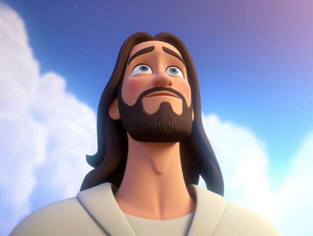 Stile di vita di Gesù Cristo in cartone animato