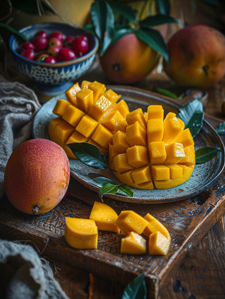 Foto gratuito still life di mango