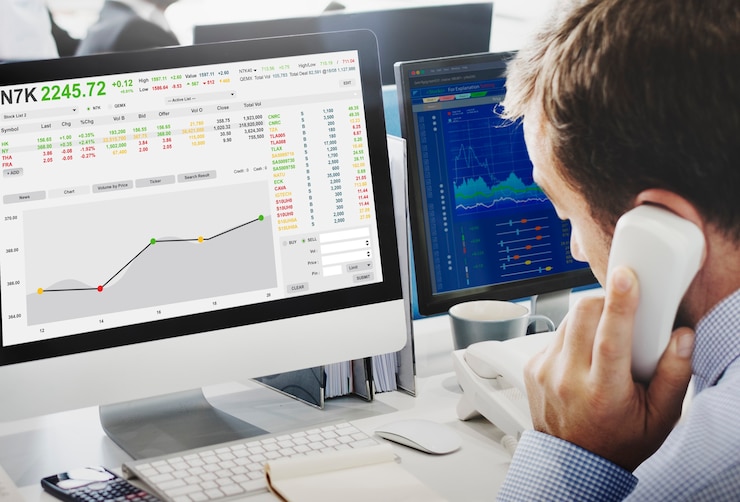 Foto gratuito stock exchange trading forex finance concept grafico