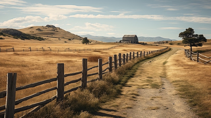 Foto gratuito strada rurale fotorealista minimalista