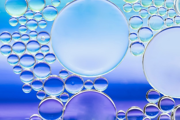 Struttura astratta bolle blu differenti