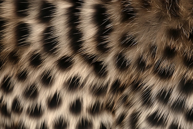 Struttura della pelliccia del modello del ghepardo