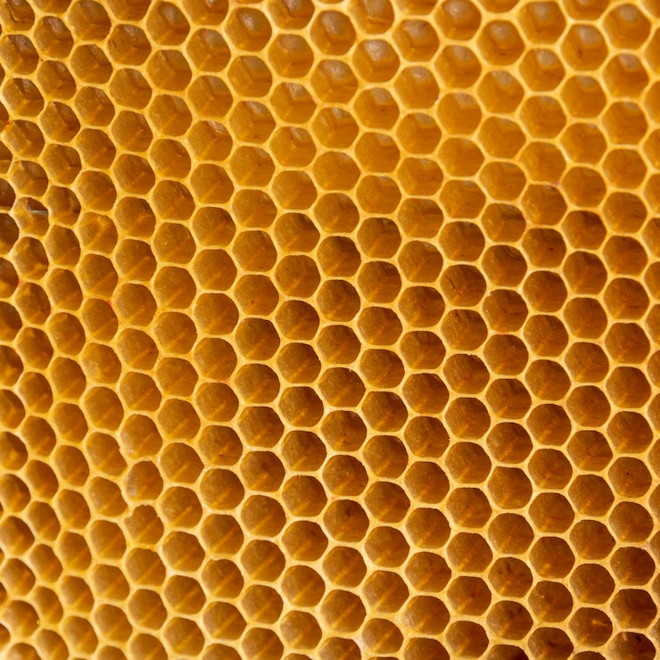 Foto gratuito struttura gialla a nido d'ape