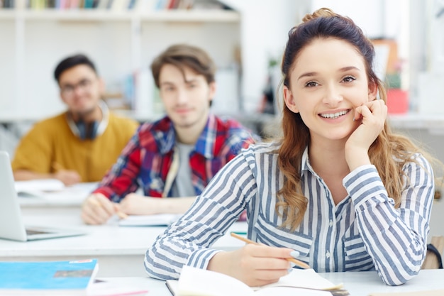 Studente a lezione