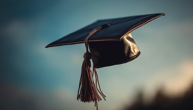 Successo della nappa del cappuccio dell'abito da laurea ottenuto generato dall'intelligenza artificiale