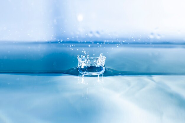 superficie del liquido con spruzzi