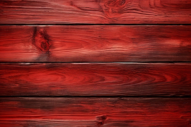 Superficie di tavole di legno rosso brillante