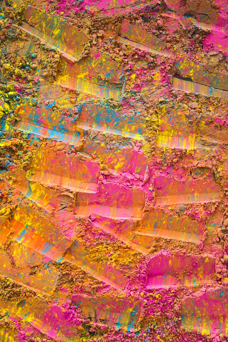 Foto gratuito superficie dipinta di rosa con stampe