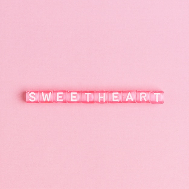 SWEETHEARTbeads scritte tipografia di parole