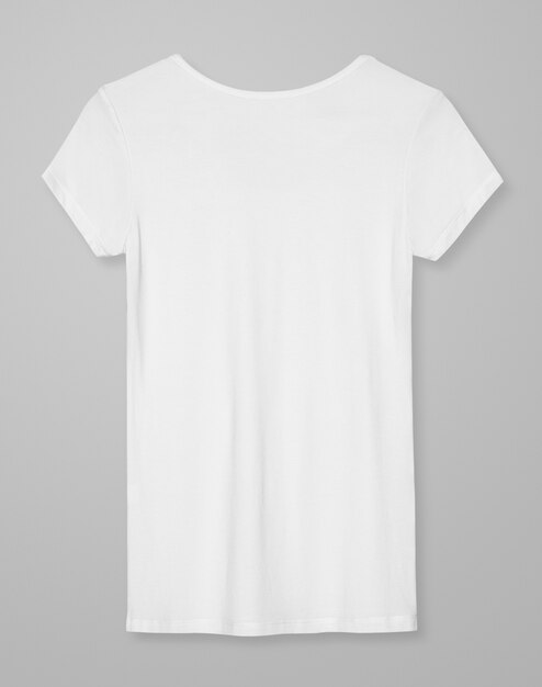 T-shirt bianca di base abbigliamento donna vista posteriore